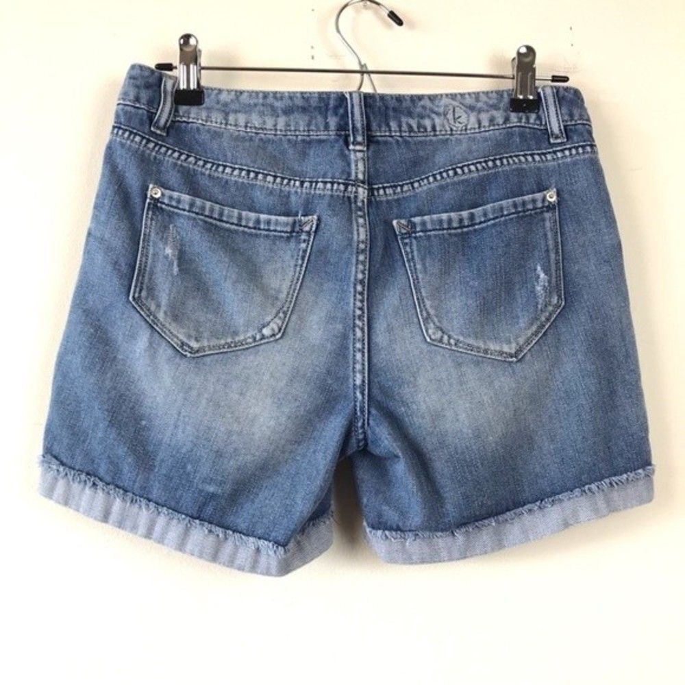 Kensie Ripped Distressed Denim Jean Shorts Size 26 Roll Up Boho - Picture 3 of 9